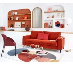 Vente flash 🎁 TIME Chaise velours MARTHE pourpre ⭐