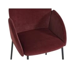 Vente flash 🎁 TIME Chaise velours MARTHE pourpre ⭐ -Espace Déco Magasin 4894223229210 D