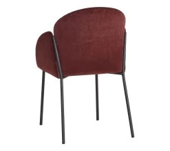 Vente flash 🎁 TIME Chaise velours MARTHE pourpre ⭐ -Espace Déco Magasin 4894223229210 R