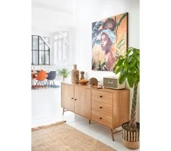 Le moins cher 🤩 TIME Buffet COLUMBUS imitation ch&ecirc;ne ⌛ -Espace Déco Magasin 4894223229661 AMB3