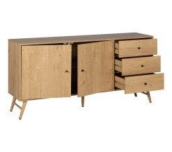 Le moins cher 🤩 TIME Buffet COLUMBUS imitation ch&ecirc;ne ⌛ -Espace Déco Magasin 4894223229661 VO