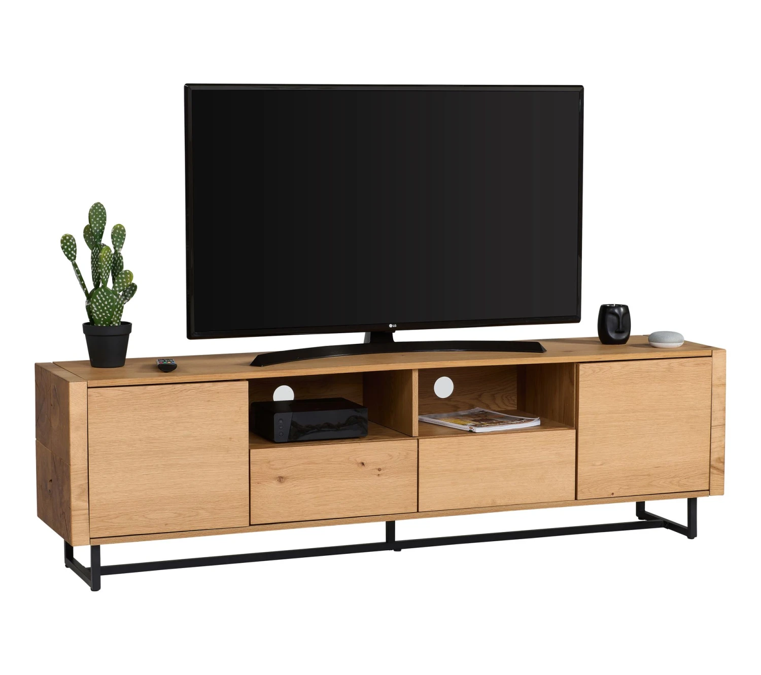 De gros 💯 Long meuble TV L.180 imitation TIME chêne WOODS ⌛ 4 De gros 💯 Long meuble TV L.180 imitation TIME chêne WOODS ⌛ – Image 2