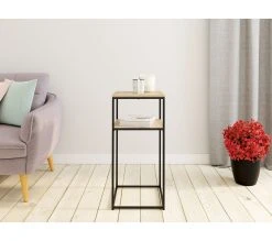 Tout neuf ✔️ Bout de canap&eacute; TIME imitation ch&ecirc;ne VINCENTE 🥰