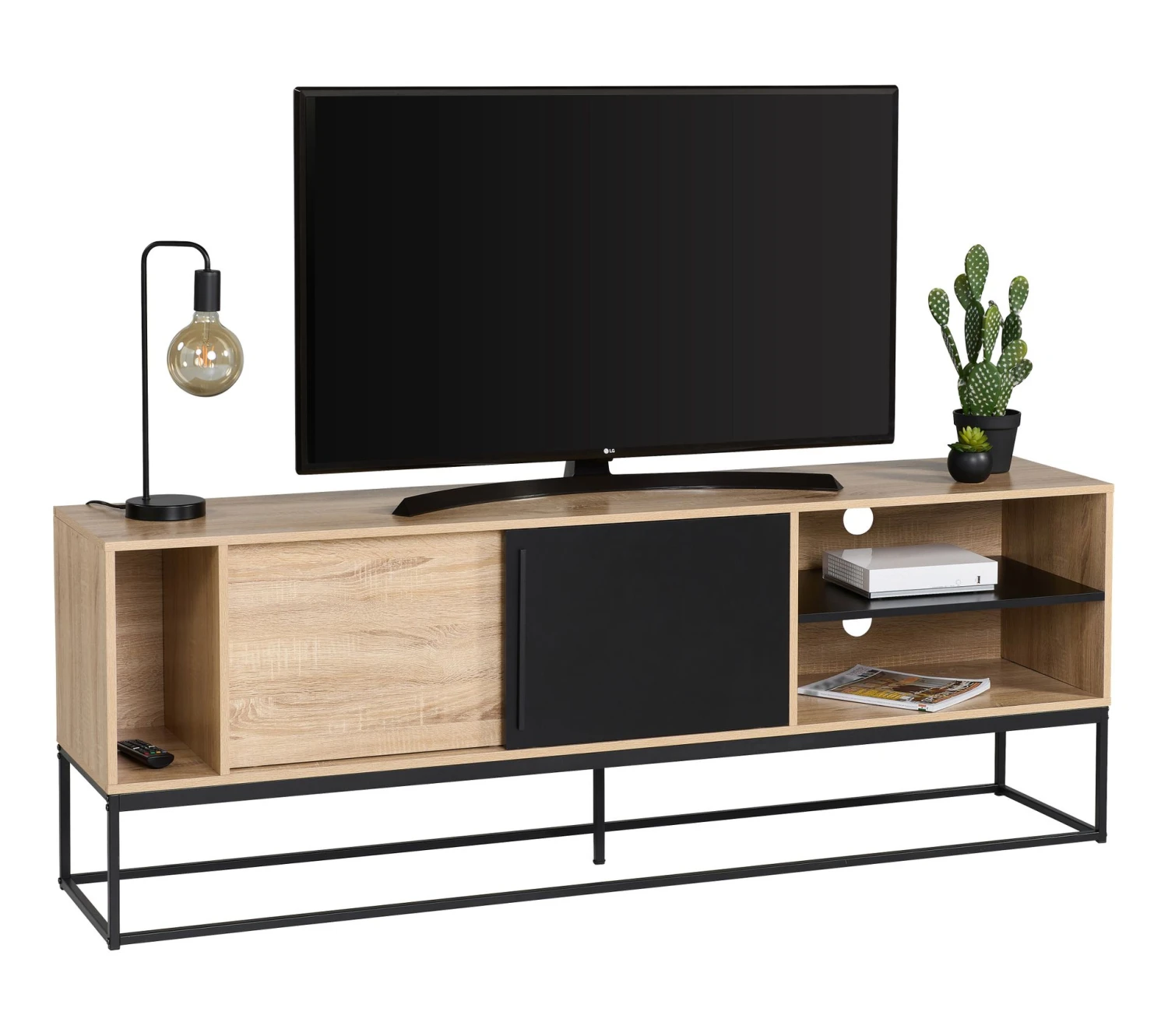 Promo ✨ Meuble TV L.180 TIME imitation chêne VINCENTE 🔔 6 Promo ✨ Meuble TV L.180 TIME imitation chêne VINCENTE 🔔 – Image 4