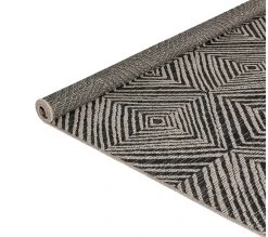 Promo ❤️ TIME Tapis 120x170cm TOLGA Noir et blanc ⌛ -Espace Déco Magasin 5414995495201 A