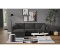 Le moins cher 🤩 TIME Canap&eacute; convertible m&eacute;ridienne r&eacute;versible CASABLANCA tissu Bergamo graphite 97 🧨