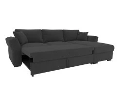 Le moins cher 🤩 TIME Canap&eacute; convertible m&eacute;ridienne r&eacute;versible CASABLANCA tissu Bergamo graphite 97 🧨 -Espace Déco Magasin 5907690901561 VO