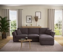 Meilleur prix 🌟 TIME Canap&eacute; convertible m&eacute;ridienne r&eacute;versible CASABLANCA tissu Enjoy marron glac&eacute; 5 😉