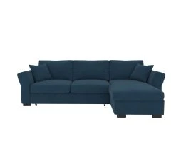 Nouveau 🔥 TIME Canap&eacute; convertible m&eacute;ridienne r&eacute;versible CASABLANCA tissu Malmo bleu 81 🤩 -Espace Déco Magasin 5907690901714 F