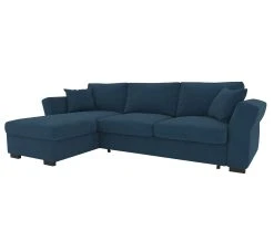 Nouveau 🔥 TIME Canap&eacute; convertible m&eacute;ridienne r&eacute;versible CASABLANCA tissu Malmo bleu 81 🤩 -Espace Déco Magasin 5907690901714 P