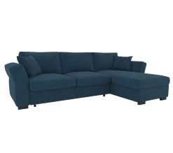 Nouveau 🔥 TIME Canap&eacute; convertible m&eacute;ridienne r&eacute;versible CASABLANCA tissu Malmo bleu 81 🤩 -Espace Déco Magasin 5907690901714 Q