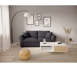 Top 10 👍 TIME Canapé 3 places CASABLANCA tissu Apolo anthracite 2 ✨