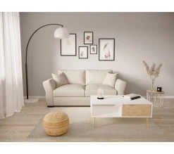 Les meilleures critiques de 🔔 TIME Canap&eacute; 3 places CASABLANCA tissu Apolo sable 9 👏