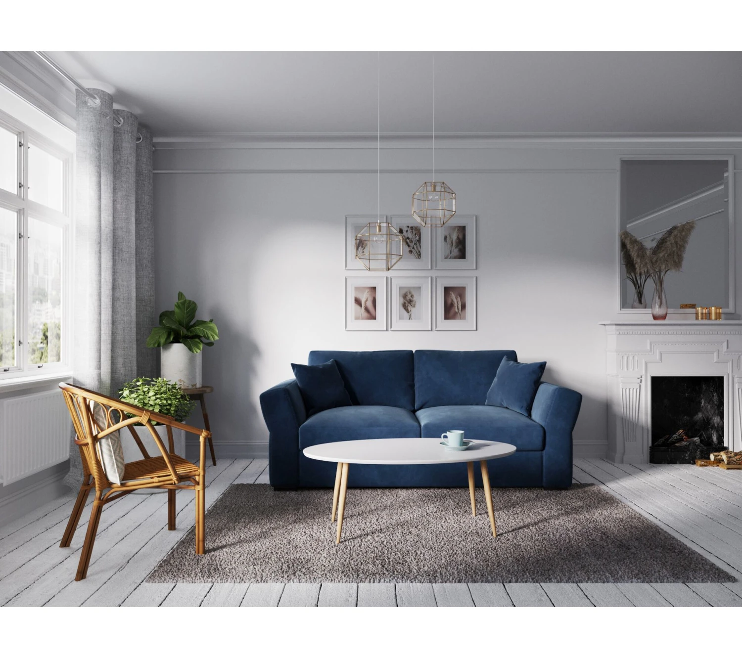 Coupon ⭐ TIME Canapé 3 places CASABLANCA tissu Bella bleu ✨ 3 Coupon ⭐ TIME Canapé 3 places CASABLANCA tissu Bella bleu ✨