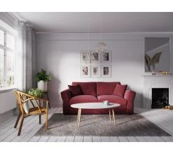 Acheter ⌛ TIME Canapé 3 places CASABLANCA tissu Bella bordeaux 🌟