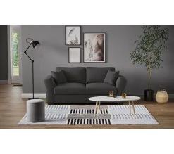 Coupon ⭐ TIME Canap&eacute; 3 places CASABLANCA tissu Bergamo graphite 97 ⌛