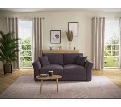 Meilleur prix ⭐ TIME Canap&eacute; 3 places CASABLANCA tissu Enjoy marron glac&eacute; 5 🥰