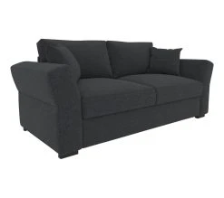 Coupon 🔔 TIME Canap&eacute; 3 places CASABLANCA tissu Malmo noir 96 ⌛ -Espace Déco Magasin 5907690902148 Q