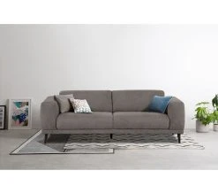 De gros 👏 TIME Canap&eacute; 3 places OSLO tissu enjoy marron glac&eacute; ✨