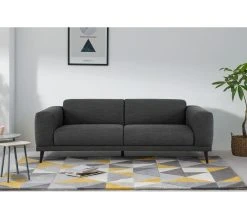 Meilleur prix 😍 TIME Canap&eacute; 3 places OSLO tissu love anthracite 26 🧨