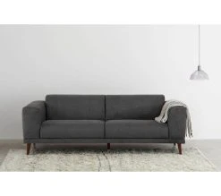 Coupon 💯 TIME Canap&eacute; 3 places pieds bois OSLO tissu crown &eacute;b&egrave;ne 🔥