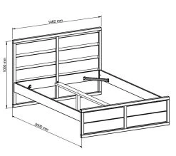Bon marché 🎉 TIME Lit 140x190 cm ARTHUR anthracite et pin massif ⌛ 22 Bon marché 🎉 TIME Lit 140x190 cm ARTHUR anthracite et pin massif ⌛ -Espace Déco Magasin 8435178385246 Z1